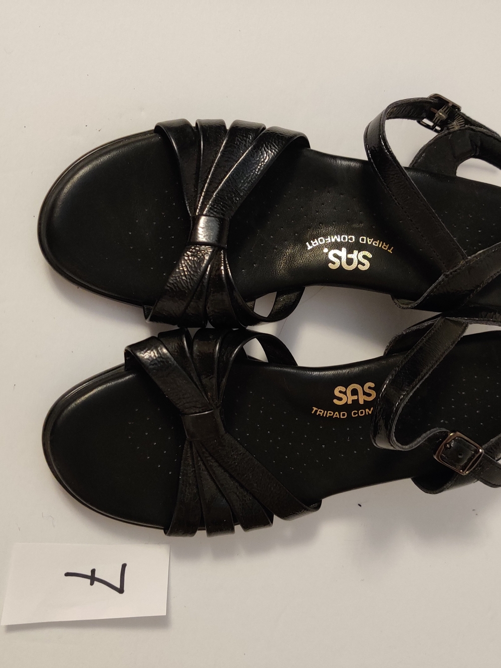 SAS Women's Black Strappy Comfort Sandals 7